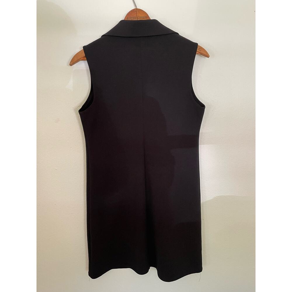 Vintage Black 90s Collared Tank Dress Size Medium - Picture 5 of 5